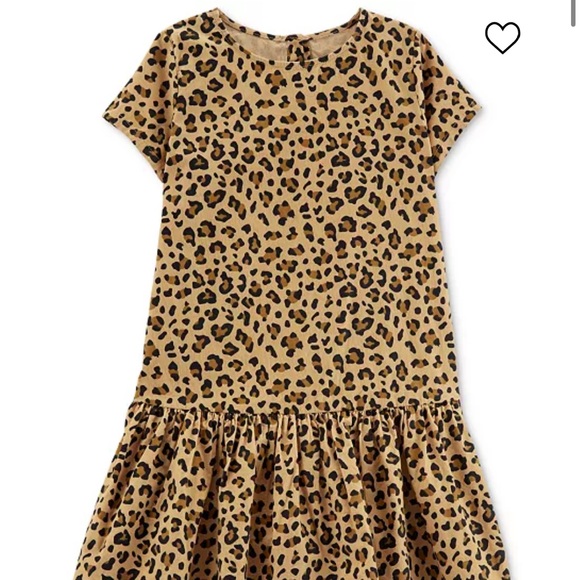 Carter's Other - CARTERS UEC Girls Size 8 Corduroy Drop Waist Cheetah Animal Print Dress Brown